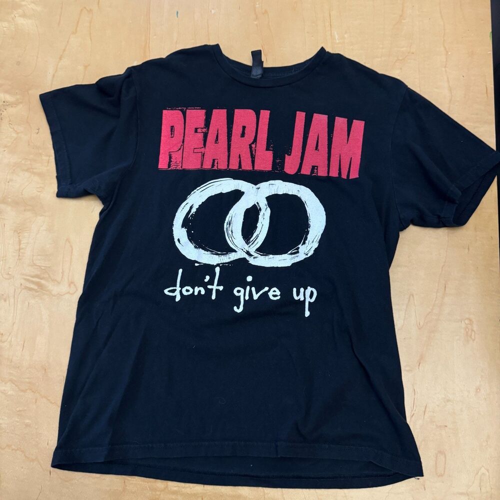 Pearl Jam “Don’t Give Up” Double-Sided Black Men’s S Crew Neck Graphic Tee